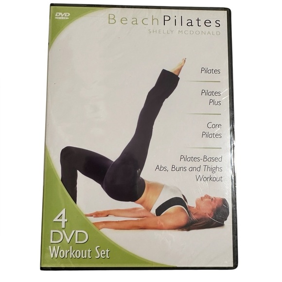 Beach Pilates 4 DVD Workout Set - New Sealed Shelly McDonald Abs Buns Thighs - Picture 1 of 3